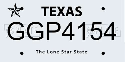 GGP4154 Texas License Plate