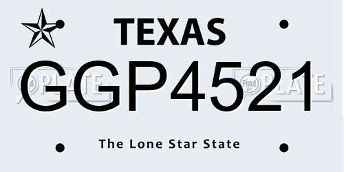GGP4521 Texas License Plate
