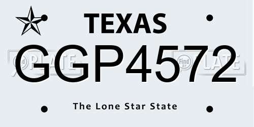 GGP4572 Texas License Plate