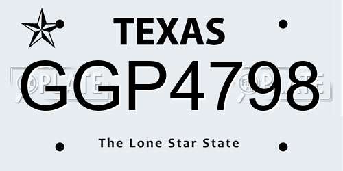 GGP4798 Texas License Plate