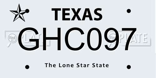 GHC097 Texas License Plate