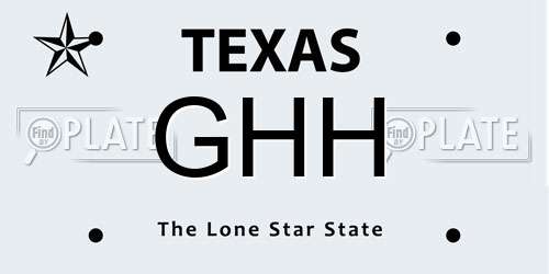 GHH Texas License Plate