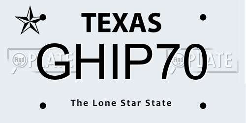 GHIP70 Texas License Plate