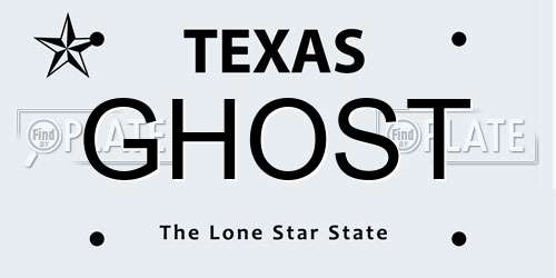 GHOST Texas License Plate