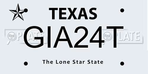 GIA24T Texas License Plate