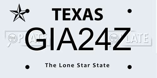 GIA24Z Texas License Plate