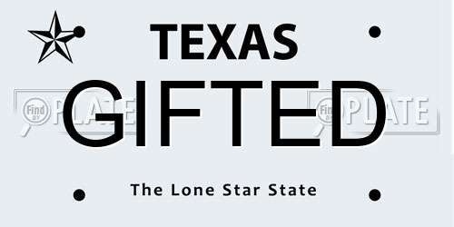 GIFTED Texas License Plate