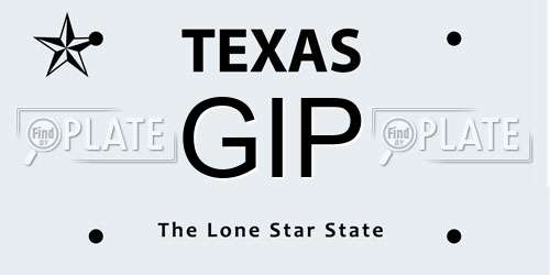 GIP Texas License Plate