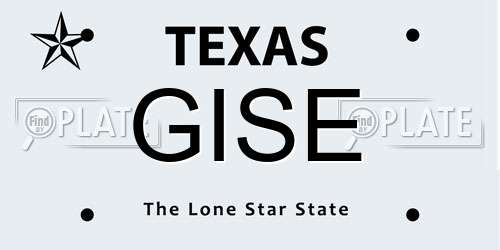 GISE Texas License Plate