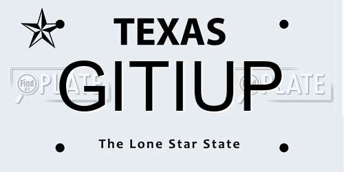 GITIUP Texas License Plate