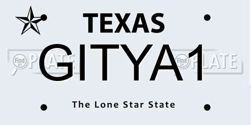GITYA1 Texas License Plate