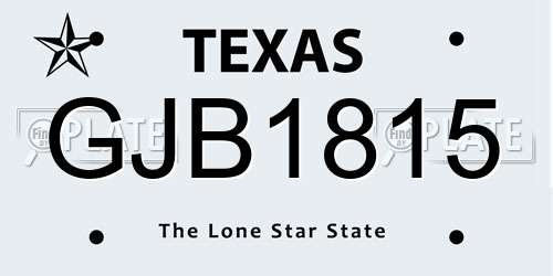 GJB1815 Texas License Plate