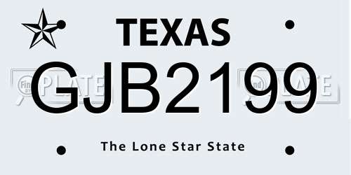 GJB2199 Texas License Plate