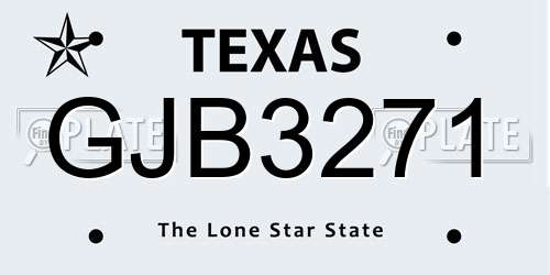 GJB3271 Texas License Plate