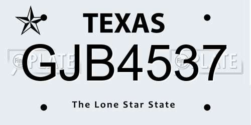 GJB4537 Texas License Plate