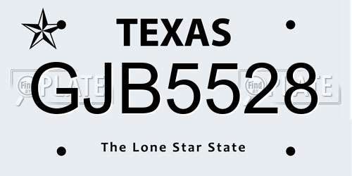 GJB5528 Texas License Plate