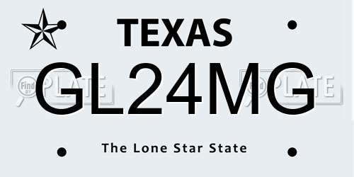 GL24MG Texas License Plate