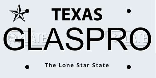 GLASPRO Texas License Plate