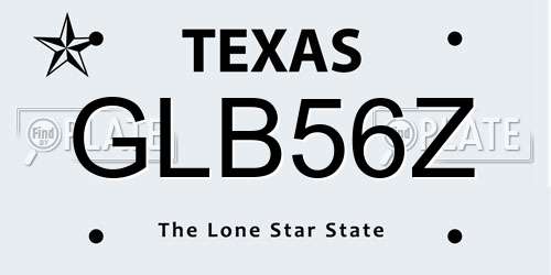 GLB56Z Texas License Plate