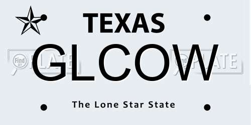 GLCOW Texas License Plate