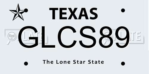 GLCS89 Texas License Plate