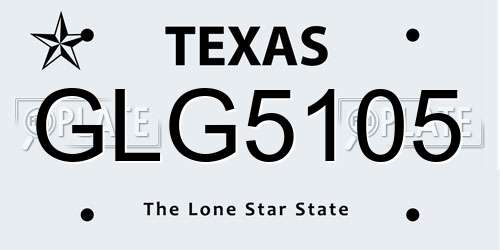 GLG5105 Texas License Plate