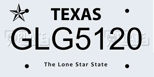GLG5120 Texas License Plate