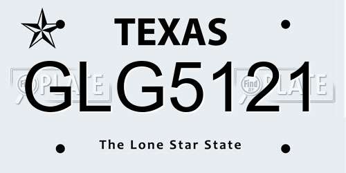 GLG5121 Texas License Plate