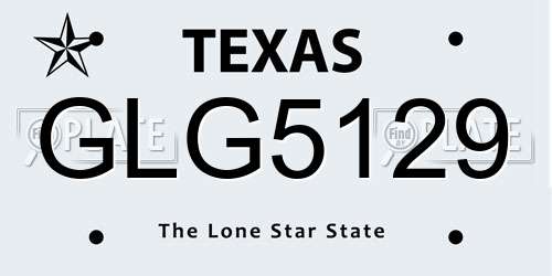 GLG5129 Texas License Plate