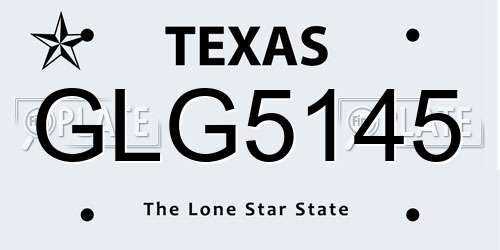 GLG5145 Texas License Plate
