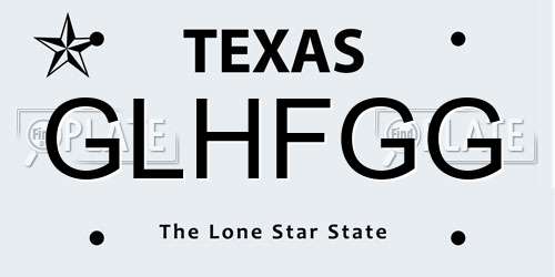 GLHFGG Texas License Plate