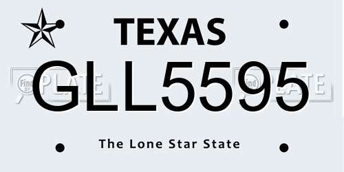 GLL5595 Texas License Plate