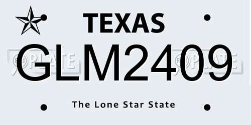 GLM2409 Texas License Plate