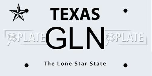 GLN Texas License Plate