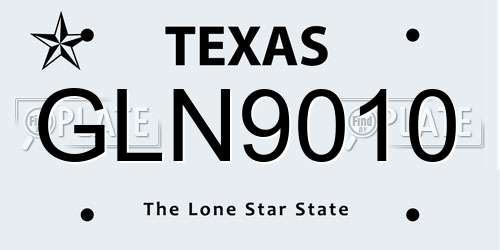 GLN9010 Texas License Plate