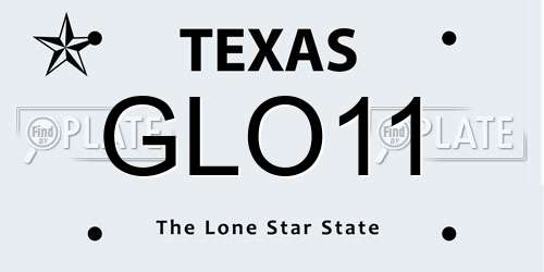 GLO11 Texas License Plate