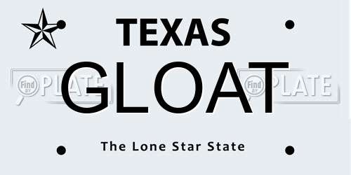 GLOAT Texas License Plate