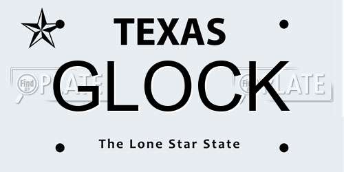 GLOCK Texas License Plate