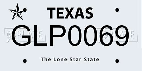 GLP0069 Texas License Plate