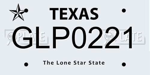 GLP0221 Texas License Plate