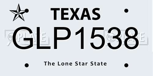 GLP1538 Texas License Plate