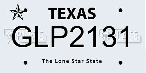 GLP2131 Texas License Plate