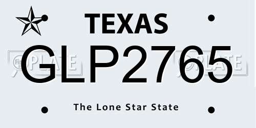 GLP2765 Texas License Plate
