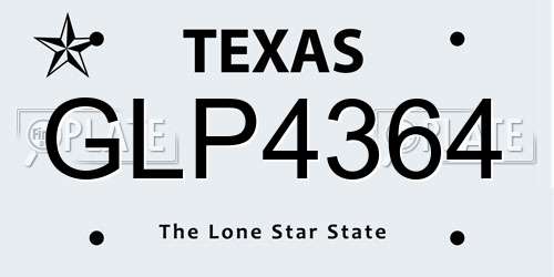 GLP4364 Texas License Plate