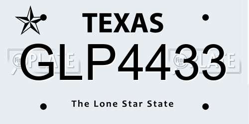 GLP4433 Texas License Plate