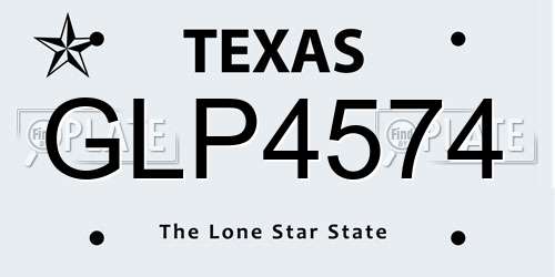GLP4574 Texas License Plate