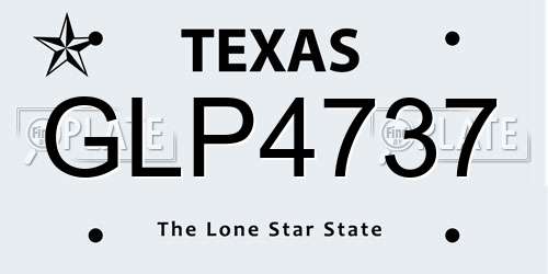 GLP4737 Texas License Plate