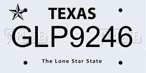 GLP9246 Texas License Plate