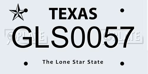 GLS0057 Texas License Plate