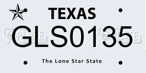 GLS0135 Texas License Plate